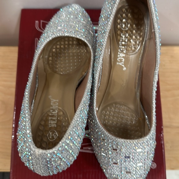 Silver Glitter/ Gem high heels - Picture 3 of 4